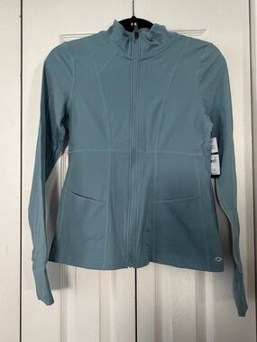 sofia by sofia vergara Dusty Blue Zip-Front Utility Jacket